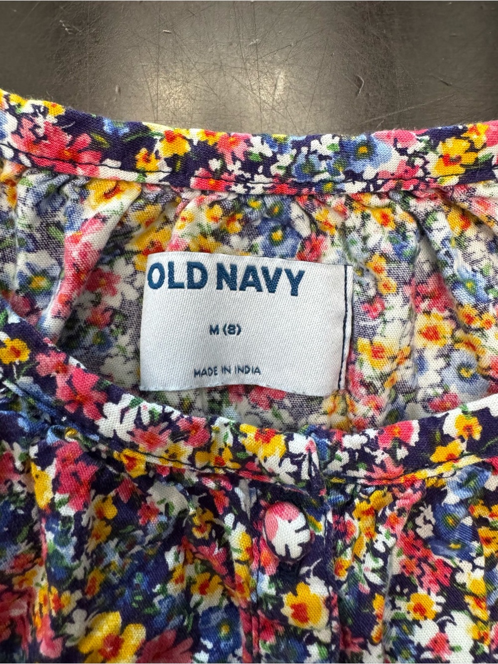 Old Navy Multicolor Floral Long-Sleeve Dress Girls Size 8 - Picture 7 of 11